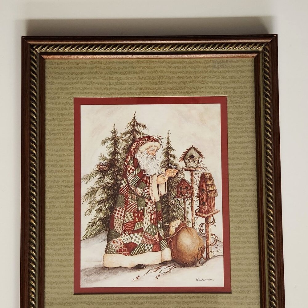 Charlotte Mortimer Old World Santa Prints Matted and Framed EUC - Picture 2 of 8